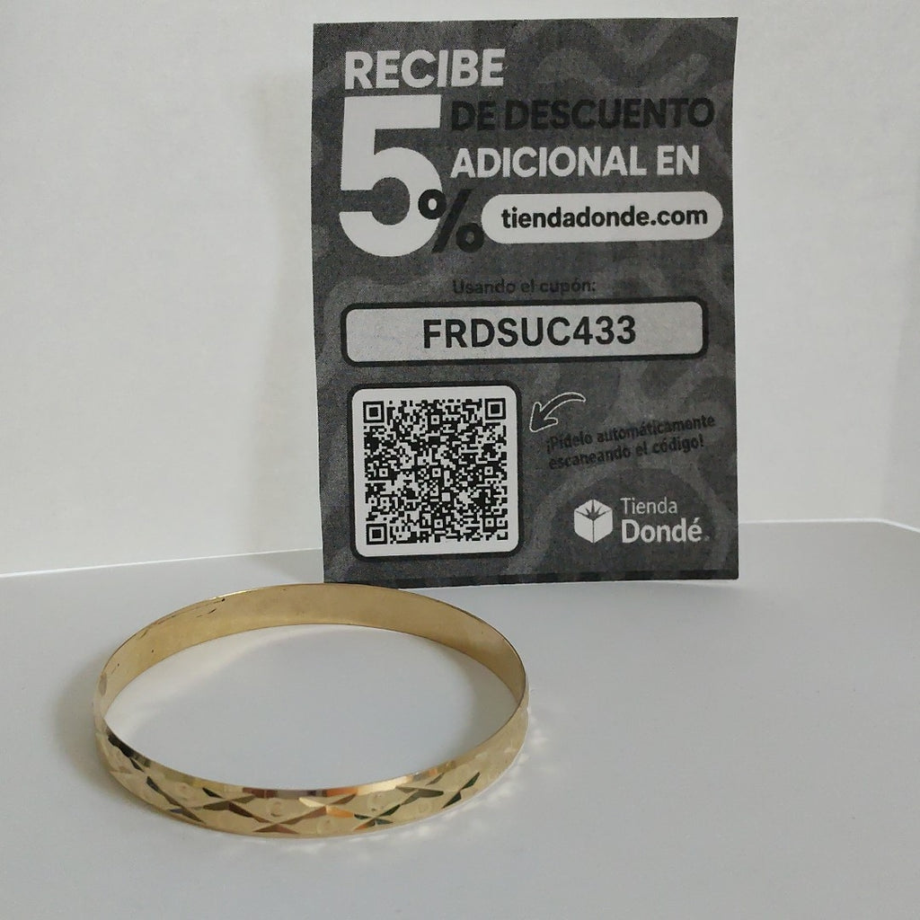 PULSERA RIGIDA ORO 14 K 7.9 GRMS (SEMINUEVO)