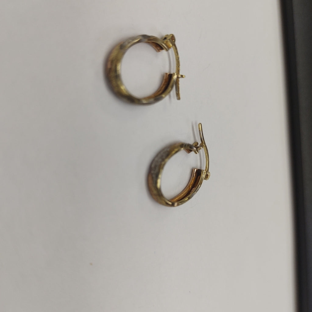 ARRACADAS PAR ORO COMBINADO 14 K 1,70 GRMS (SEMINUEVO)