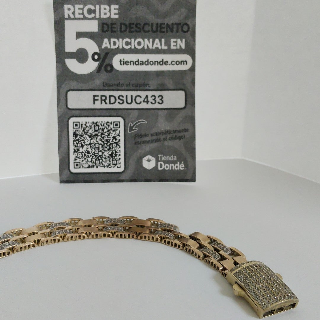 PULSERA ORO COMBINADO 10 K 19,60 GRMS (SEMINUEVO)