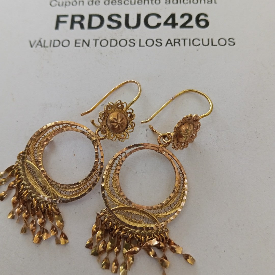 ARETES PAR ORO 8 K 5.2 GRMS (SEMINUEVO)