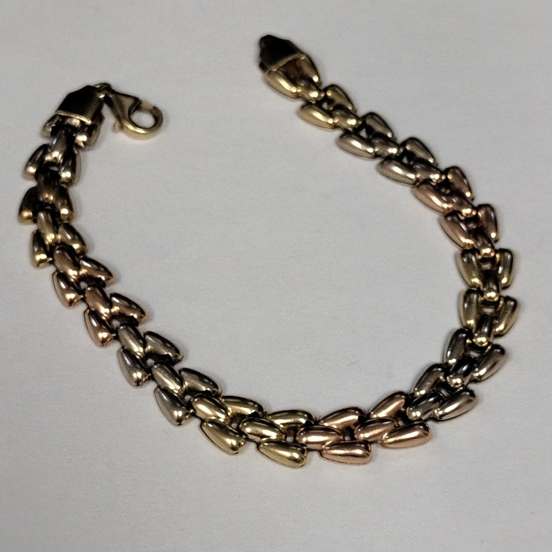 PULSERA ORO,ORO BLANCO 14 K 9,60 GRMS (SEMINUEVO)