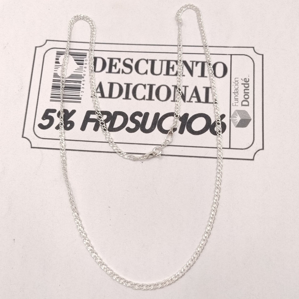 CADENA DOBLE ESLABON PLATA .925 50 CM 3.63 GR (NUEVO)
