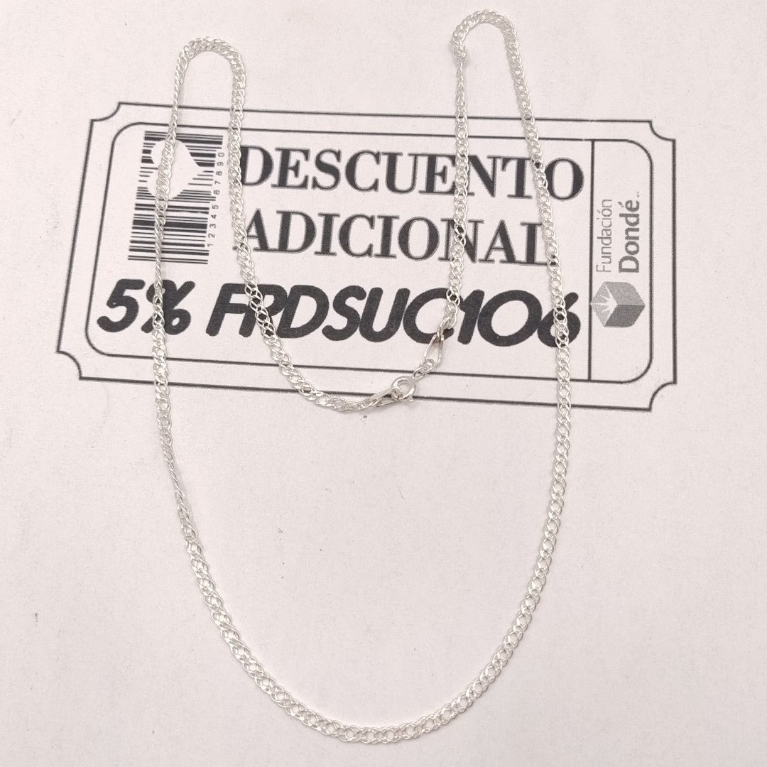 CADENA DOBLE ESLABON PLATA .925 50 CM 3.63 GR (NUEVO)
