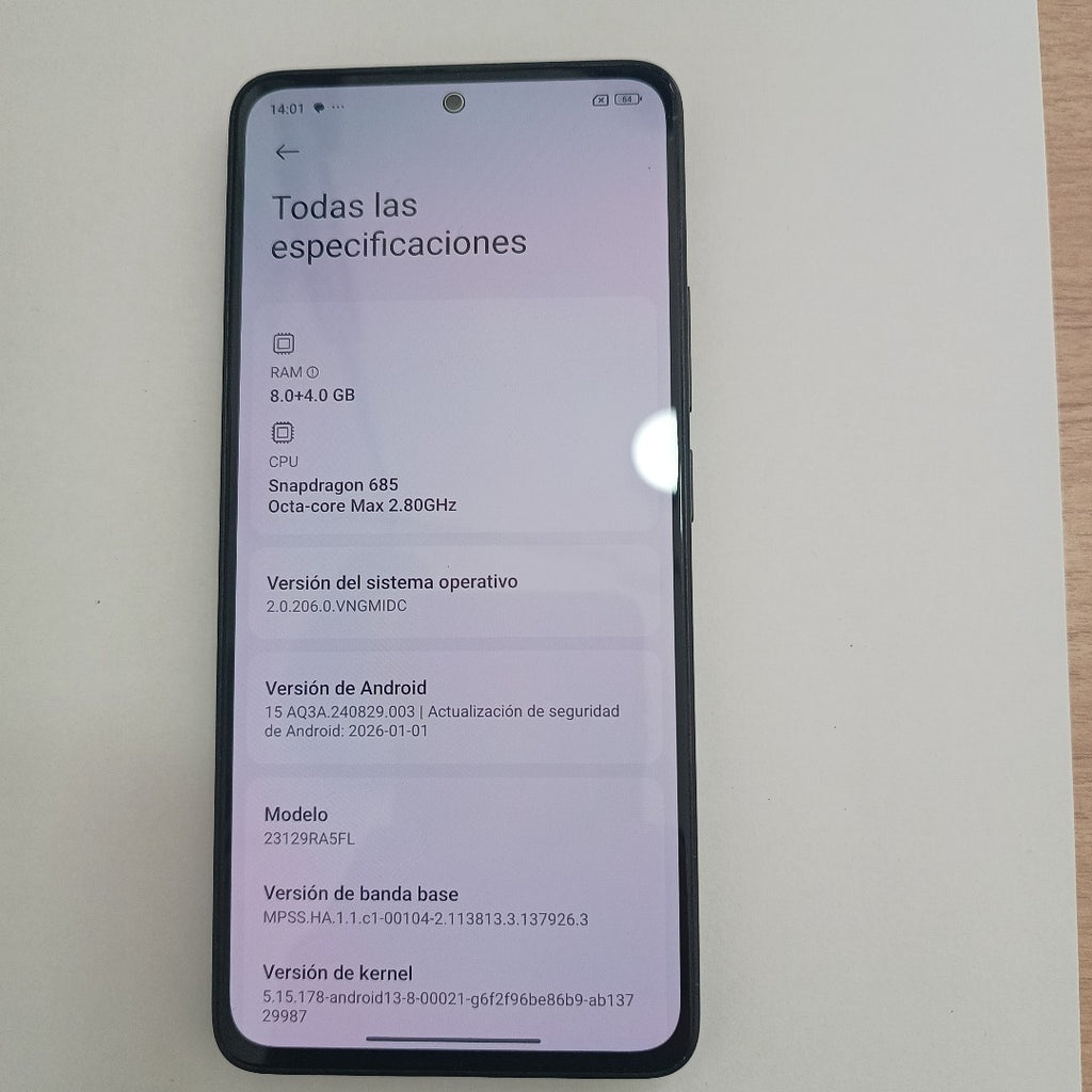 CELULAR XIAOMI REDMI NOTE 13 23129RA5FL (2024) 256 GB 8 GB RAM (SEMINUEVO)
