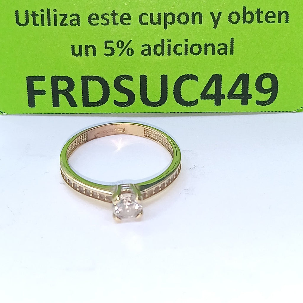 ANILLITO, SOLITARIO ORO 10 K 1.7 GRMS (SEMINUEVO)