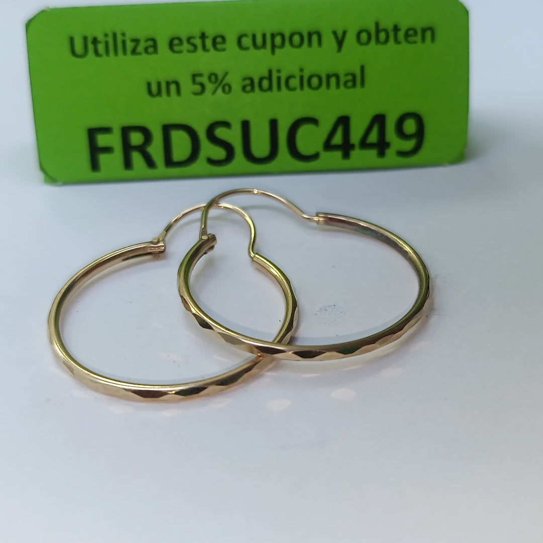 ARRACADAS PAR ORO 8 K 1.9 GRMS (SEMINUEVO)