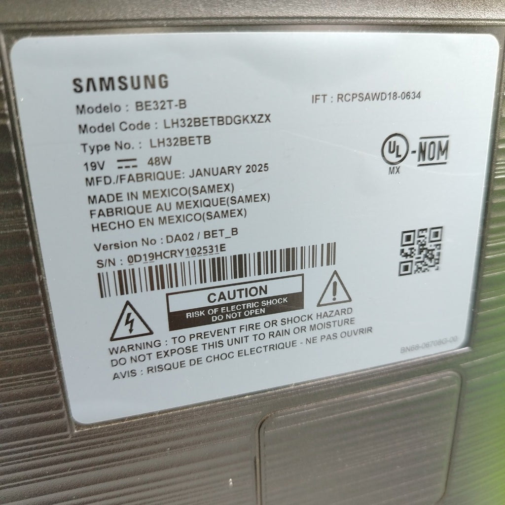 PANTALLA SAMSUNG BE32T-B (2025) 32" LED HD (SEMINUEVO)