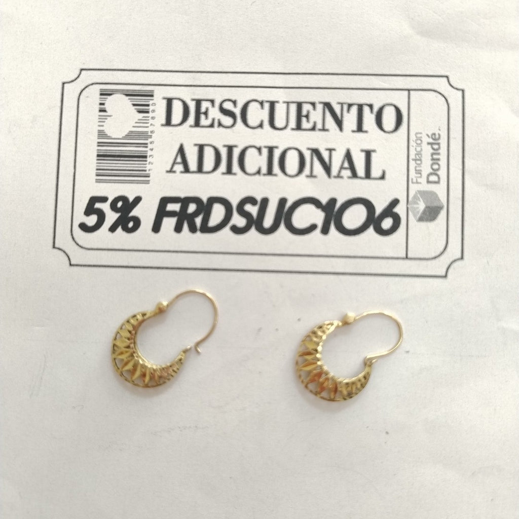 ARRACADAS PAR ORO 10 K 1.7 GRMS (SEMINUEVO)