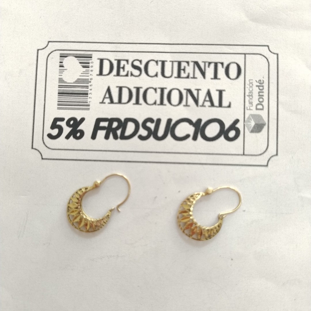ARRACADAS PAR ORO 10 K 1.7 GRMS (SEMINUEVO)
