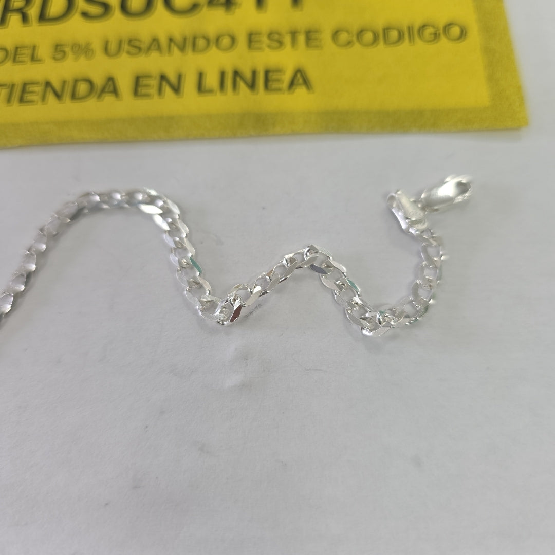 PULSERA BARBADA PLATA .925 21 CM 4.3 GR (NUEVO)