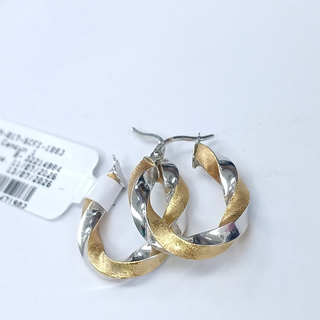 ARRACADAS PAR ORO,ORO BLANCO 18 K 3,30 GRMS (SEMINUEVO)