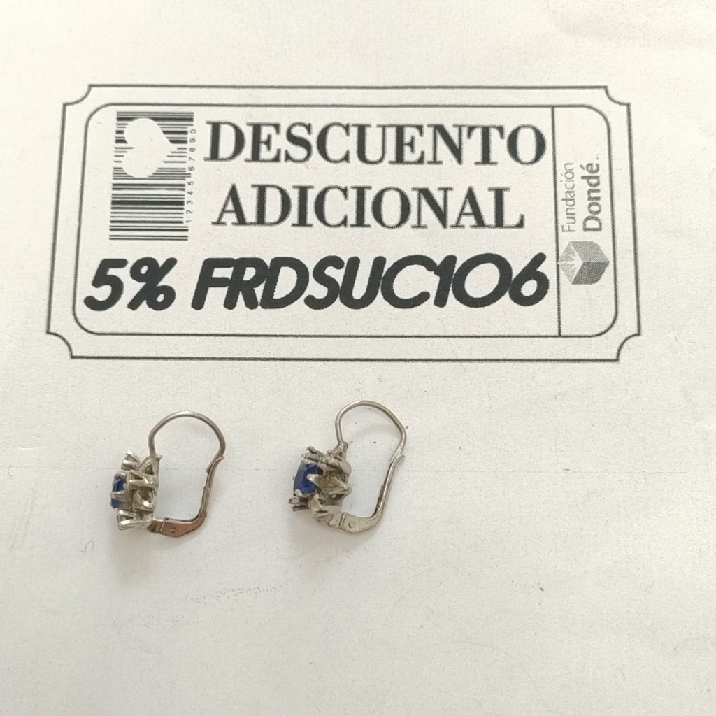 ARETES PAR ORO,ORO BLANCO 14 K 2,70 GRMS (SEMINUEVO)
