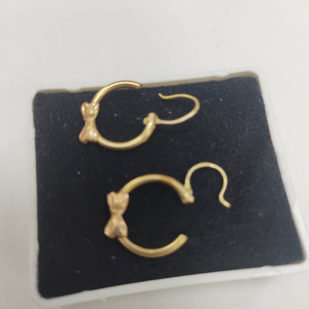 ARRACADAS PAR ORO COMBINADO 14 K 1,40 GRMS (SEMINUEVO)
