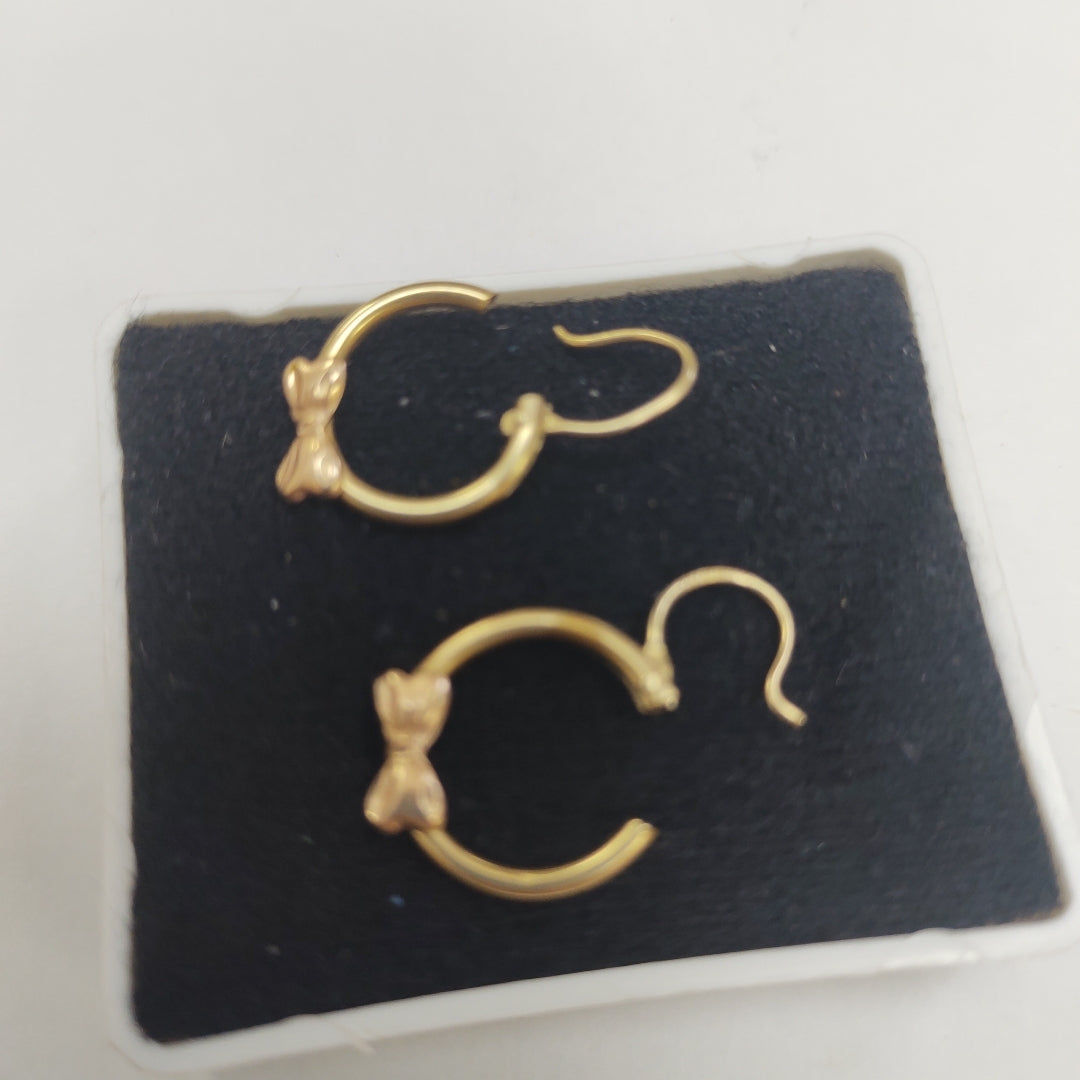 ARRACADAS PAR ORO COMBINADO 14 K 1,40 GRMS (SEMINUEVO)