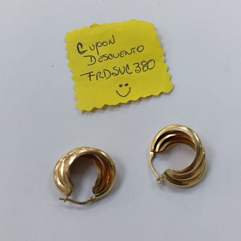 ARRACADAS PAR ORO 14 K 4.7 GRMS (SEMINUEVO)