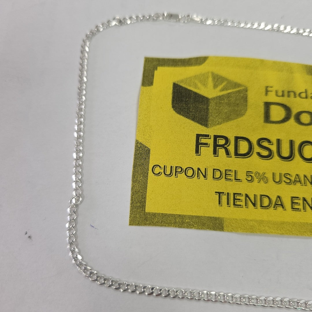CADENA BARBADA PLATA .925 55 CM 8.52 GR (NUEVO)