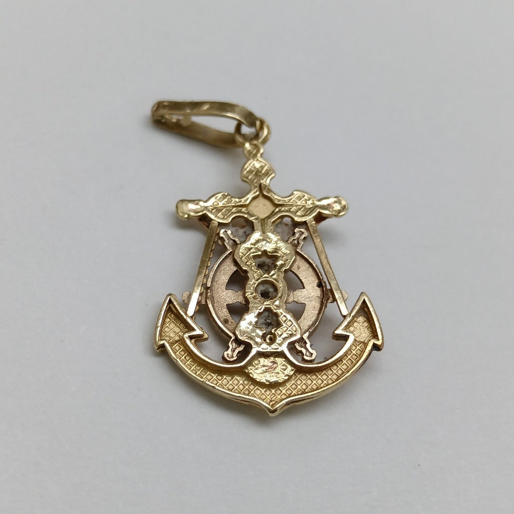 CRISTO EN ANCLA ORO,RODIADO 14 K 2,10 GRMS (SEMINUEVO)