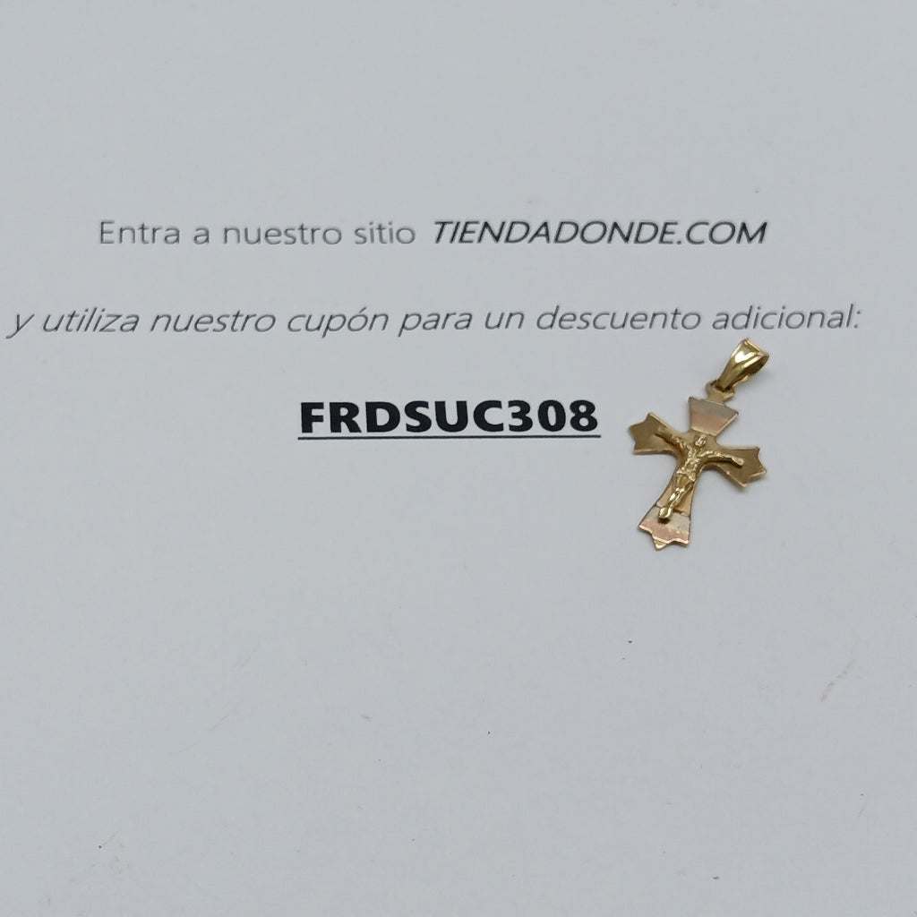 CRUCIFIJO ORO,RODIADO 14 K 2,50 GRMS (SEMINUEVO)