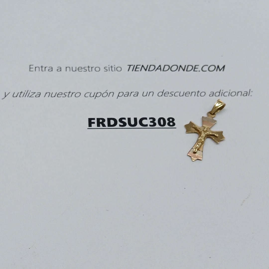 CRUCIFIJO ORO,RODIADO 14 K 2,50 GRMS (SEMINUEVO)