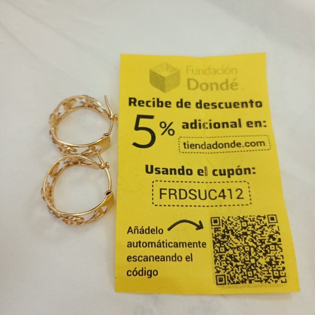 ARRACADAS PAR ORO 14 K 4.2 GRMS (SEMINUEVO)