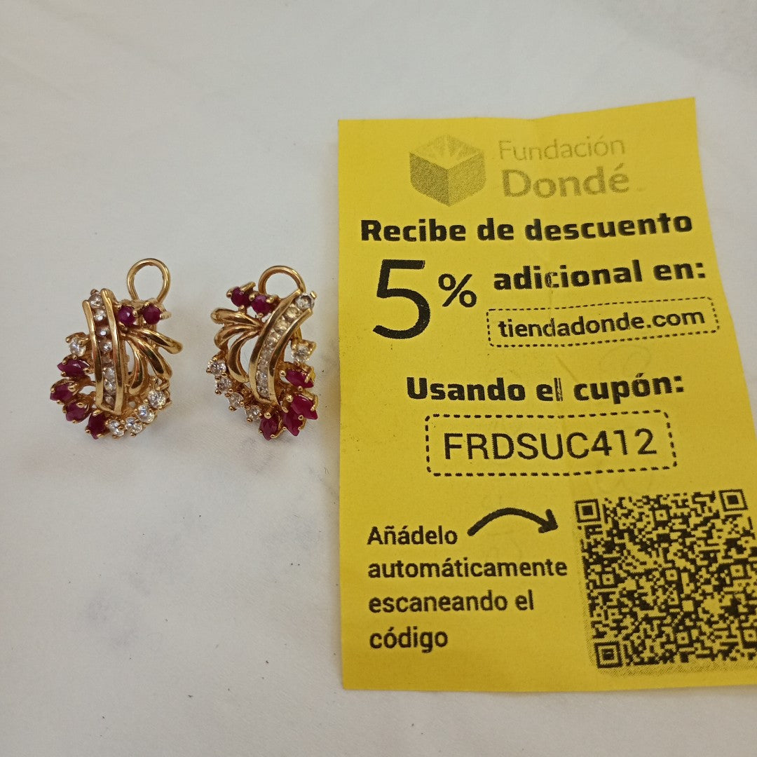 ARETES PAR ORO 14 K 6 GRMS (SEMINUEVO)