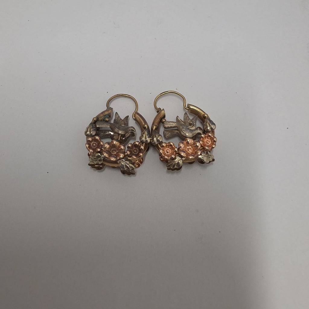 ARETES PAR ORO COMBINADO 10 K 4,80 GRMS (SEMINUEVO)