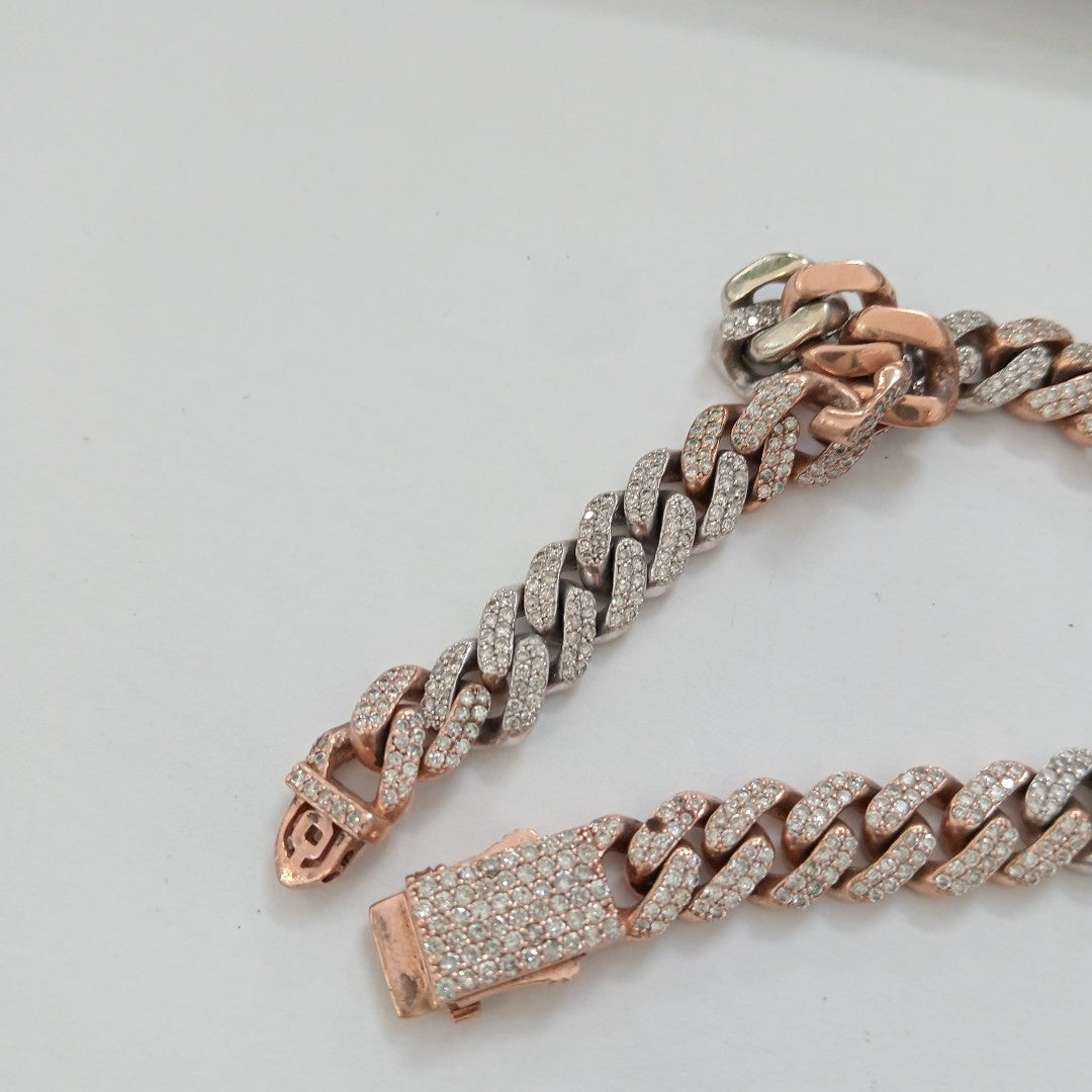 PULSERA ORO COMBINADO 10 K 28.9 GRMS (SEMINUEVO)