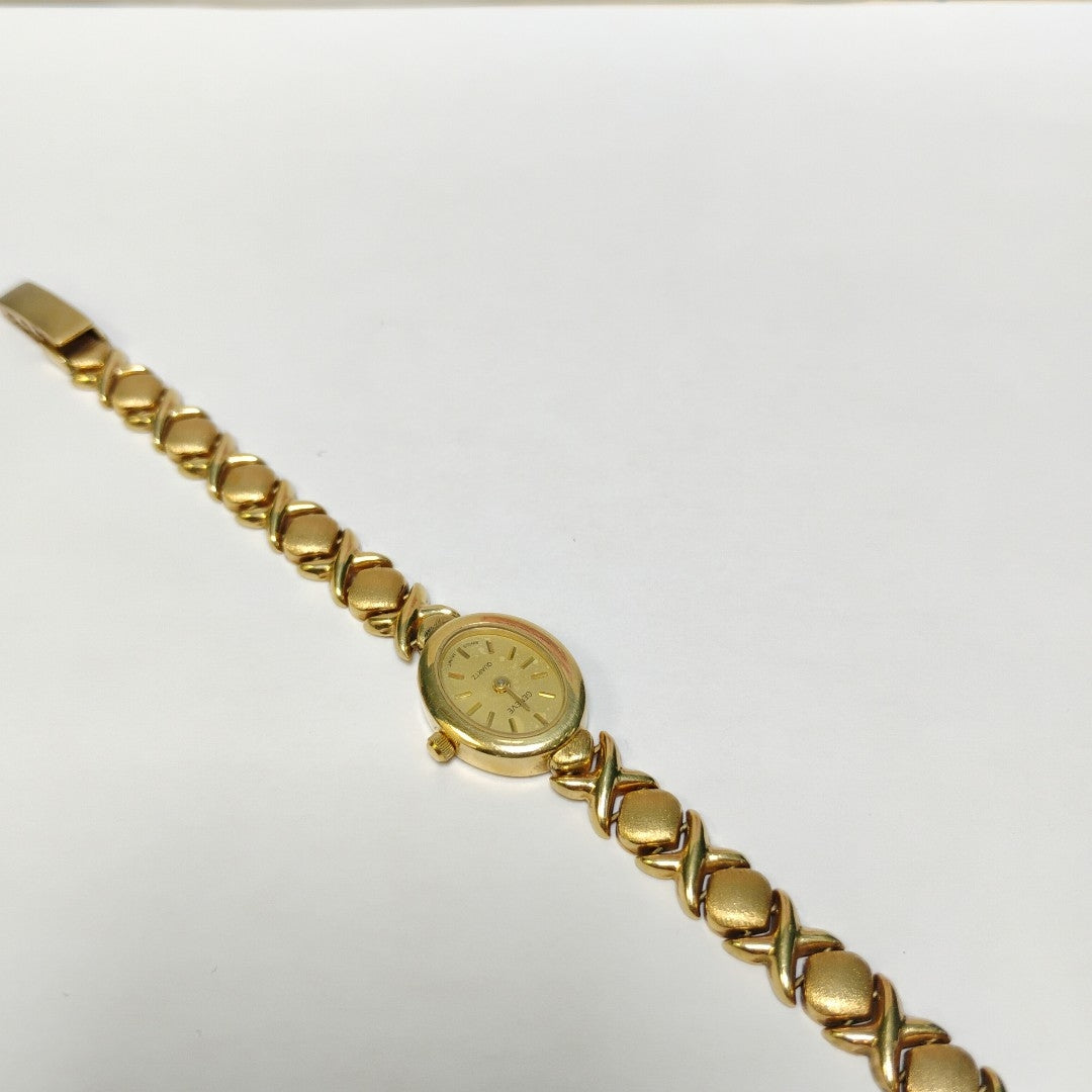 RELOJ CAJA ACERO PULSO ORO ORO 14 K 20.8 GRMS (SEMINUEVO)