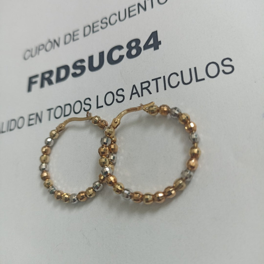 ARRACADAS PAR ORO 14 K 4.6 GRMS (SEMINUEVO)