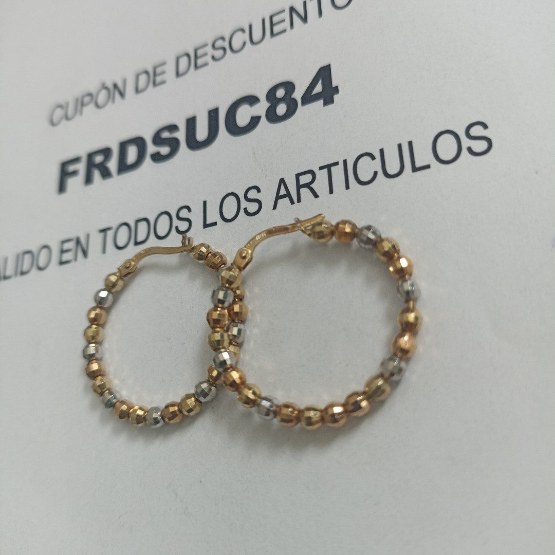 ARRACADAS PAR ORO 14 K 4.6 GRMS (SEMINUEVO)