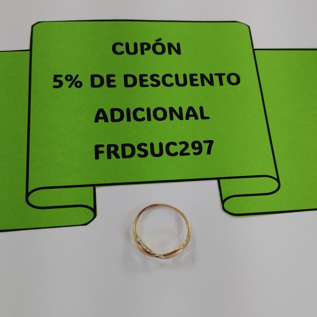 ANILLITO ORO COMBINADO 14 K 1.3 GRMS (SEMINUEVO)