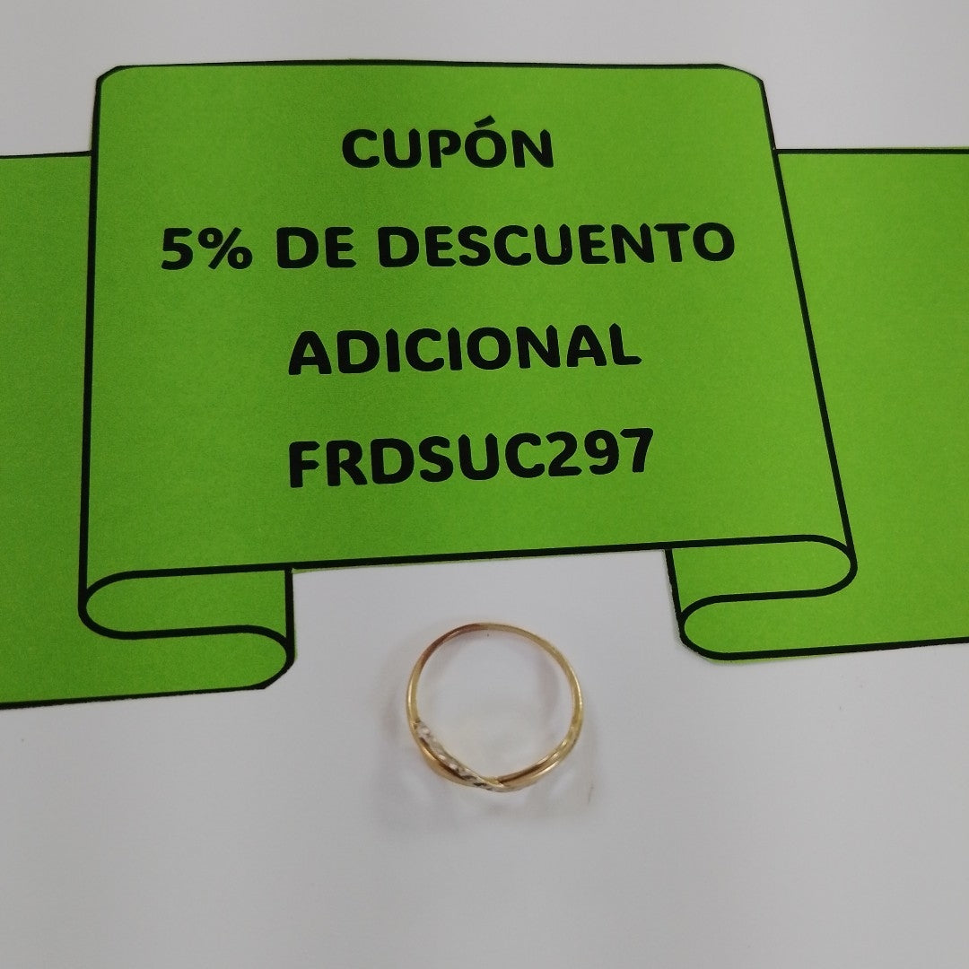 ANILLITO ORO COMBINADO 14 K 1.3 GRMS (SEMINUEVO)