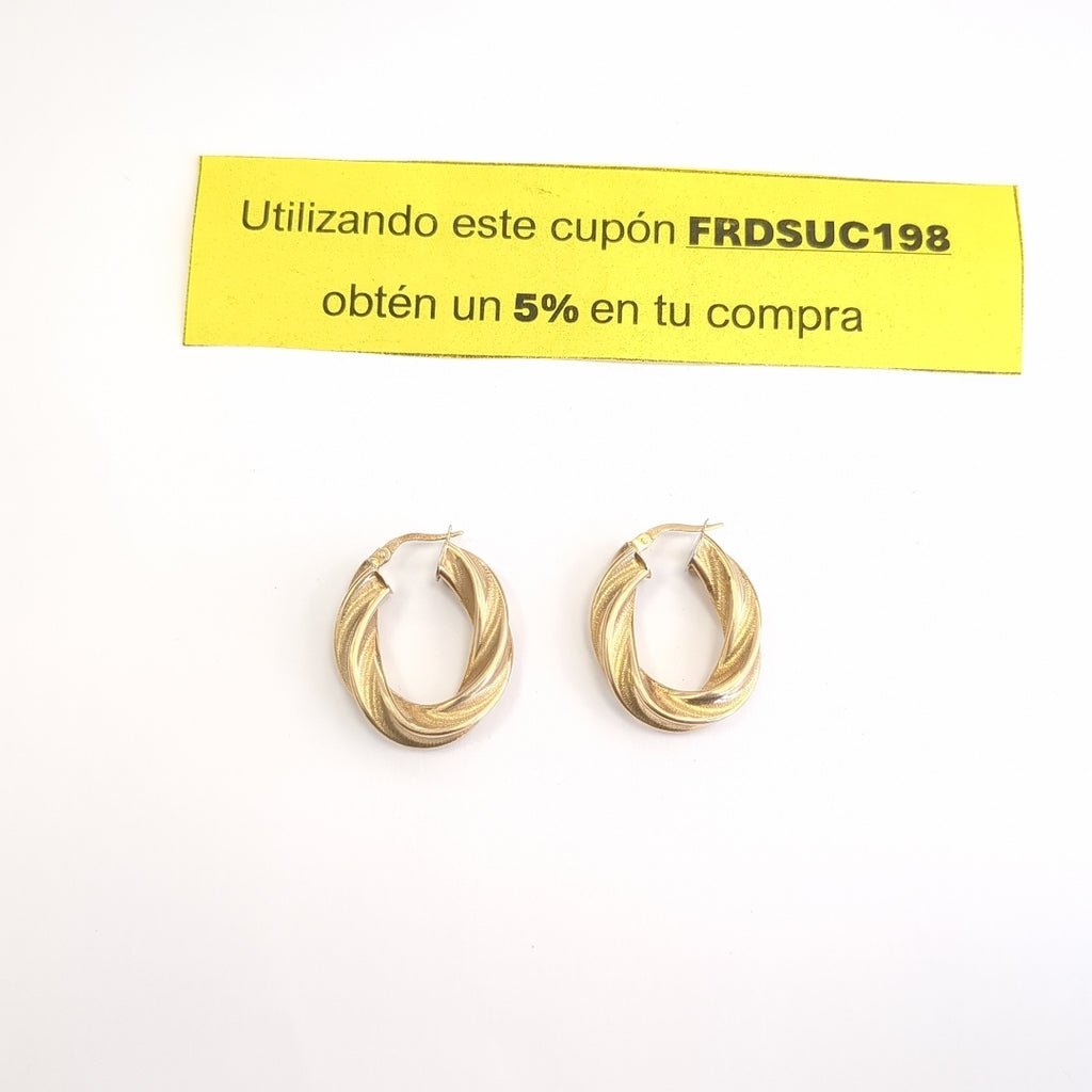 ARETES PAR ORO 14 K 5.6 GRMS (SEMINUEVO)