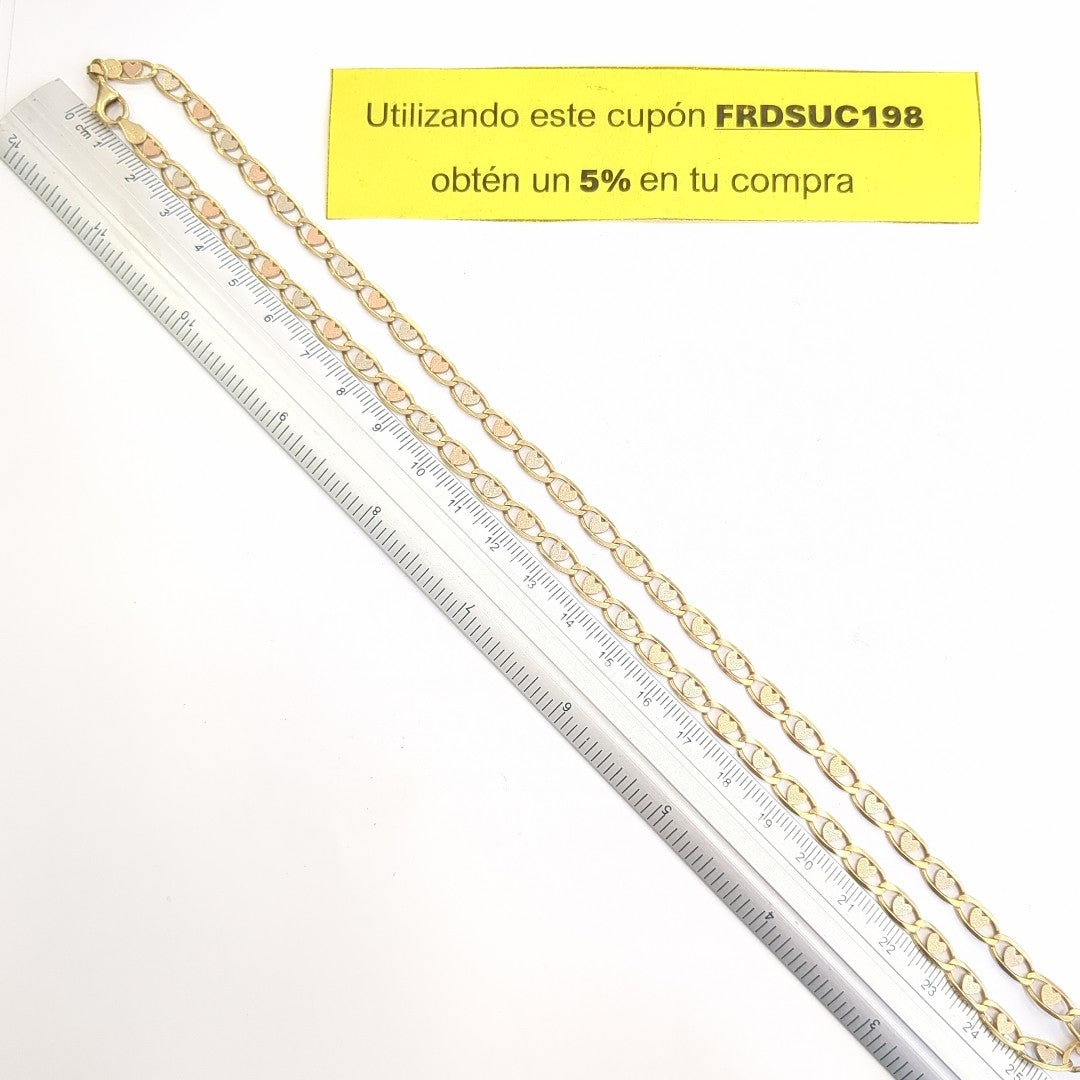 CADENA ORO COMBINADO 14 K 17,80 GRMS (SEMINUEVO)