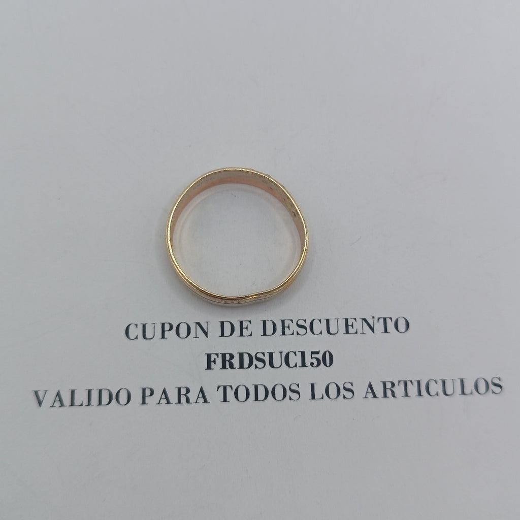 ANILLO ORO COMBINADO 14 K 3.3 GRMS (SEMINUEVO)