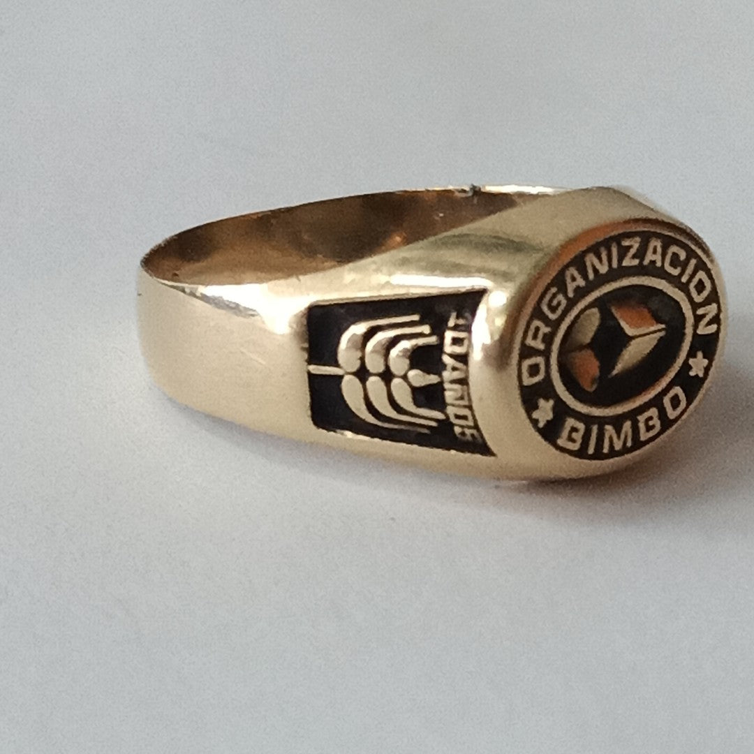 ANILLO CONMEMORATIVO ORO 14 K 10 GRMS (SEMINUEVO)