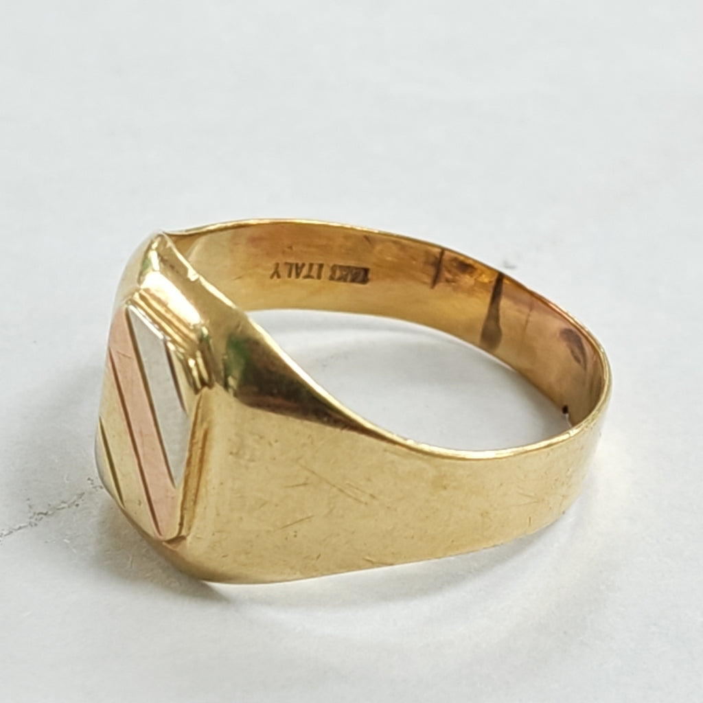 ANILLO ORO, ORO COMBINADO 14 K 3.3 GRMS (SEMINUEVO)