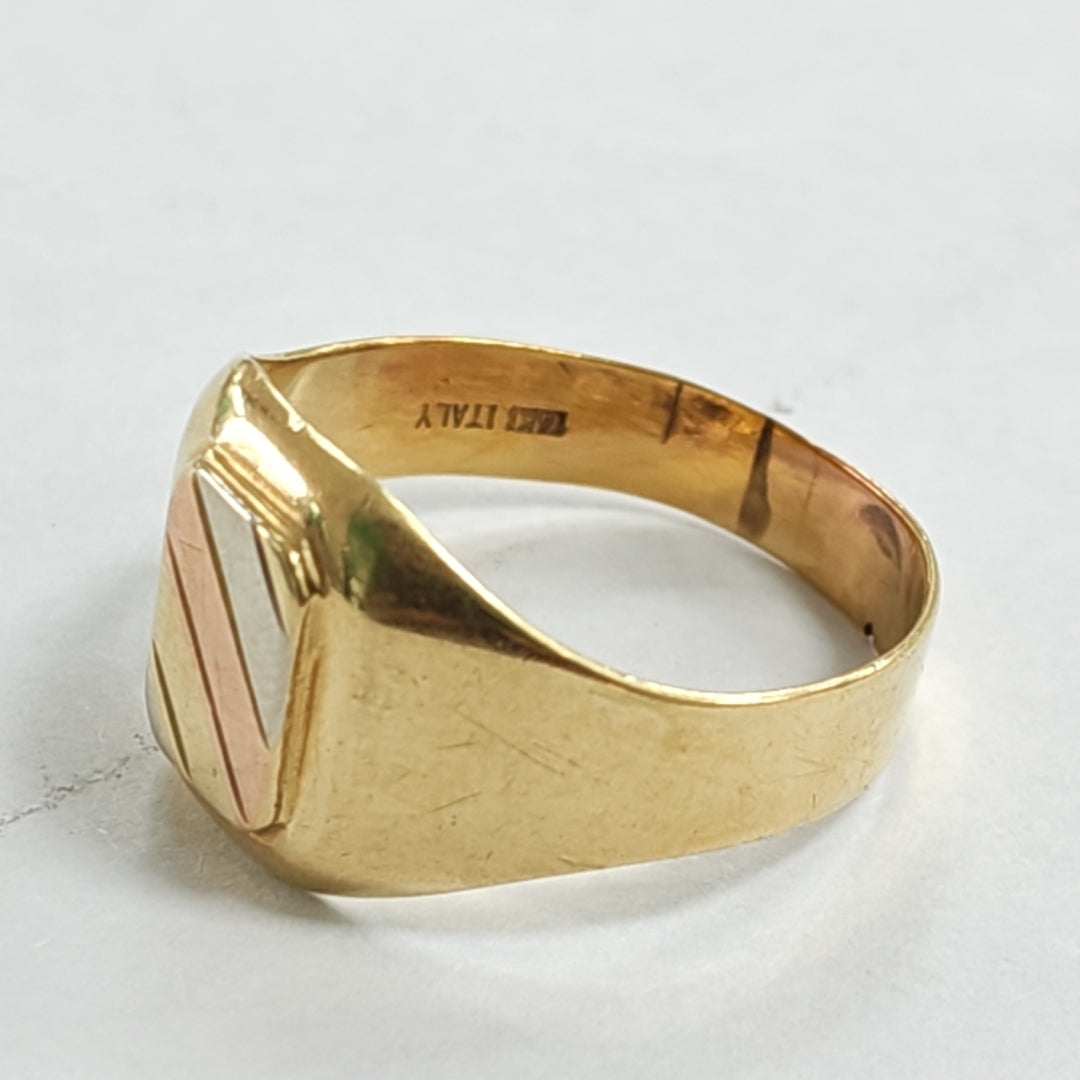 ANILLO ORO, ORO COMBINADO 14 K 3.3 GRMS (SEMINUEVO)