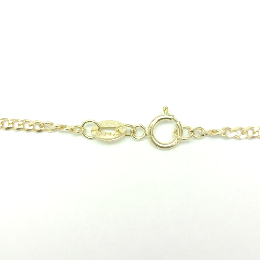 CADENAS TEJIDO BARBADA ORO 10K 55 CM 3.9 GR (NUEVO)
