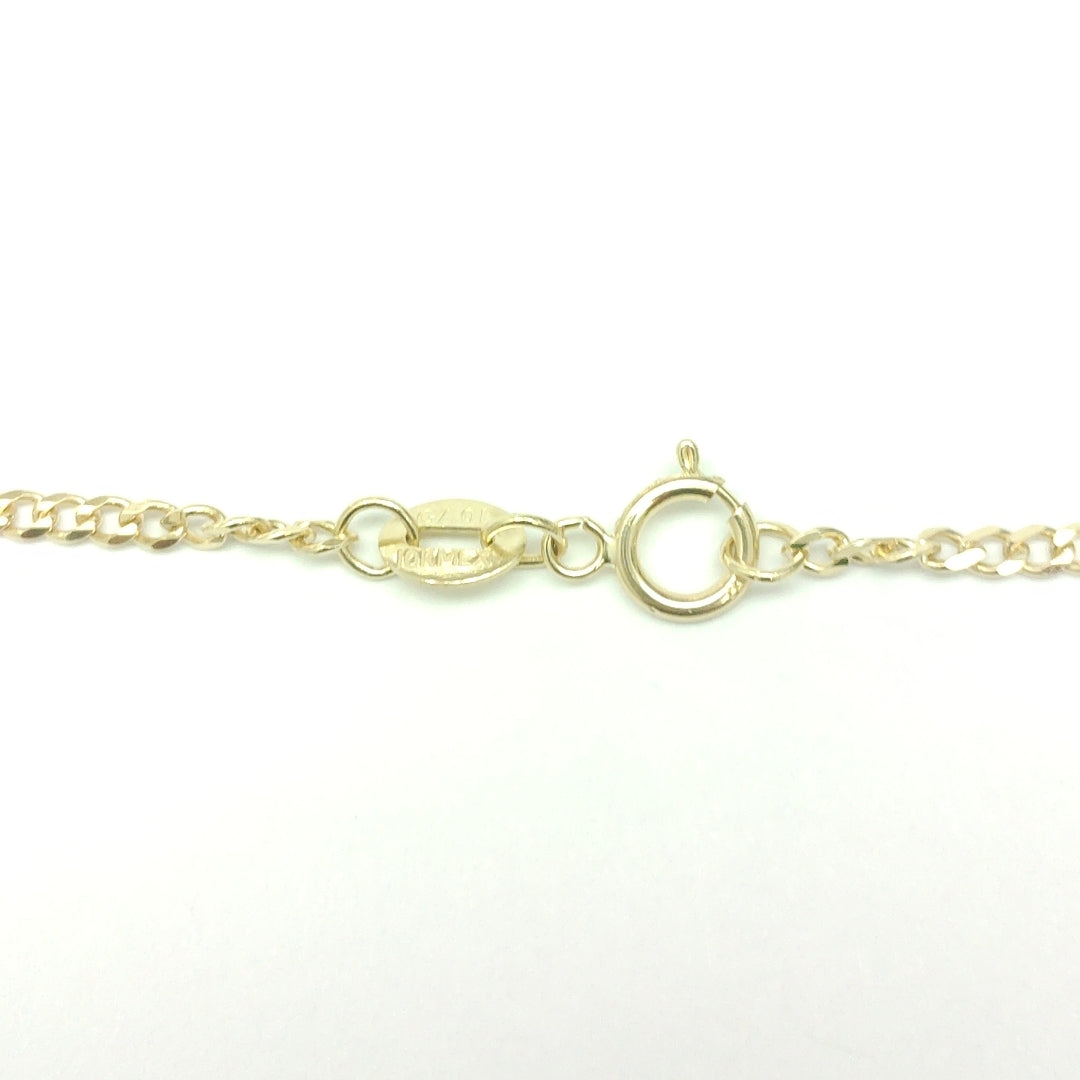 CADENAS TEJIDO BARBADA ORO 10K 55 CM 3.9 GR (NUEVO)