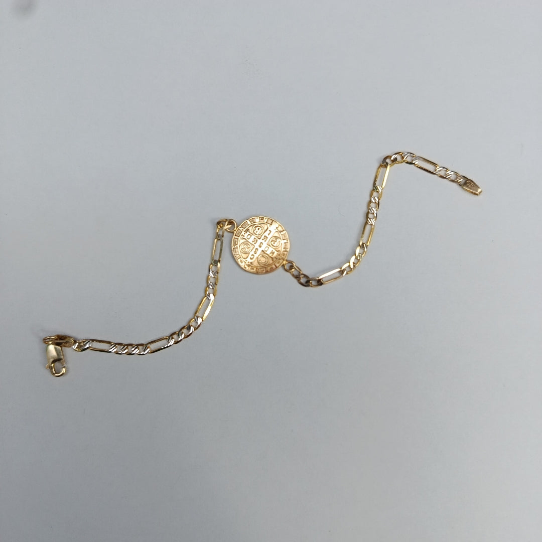 CADENA, MEDALLA RELIGIOSA ORO 14 K 4.2 GRMS (SEMINUEVO)