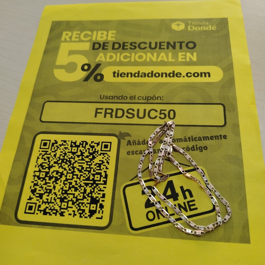 CADENA ORO 14 K 8.9 GRMS (SEMINUEVO)