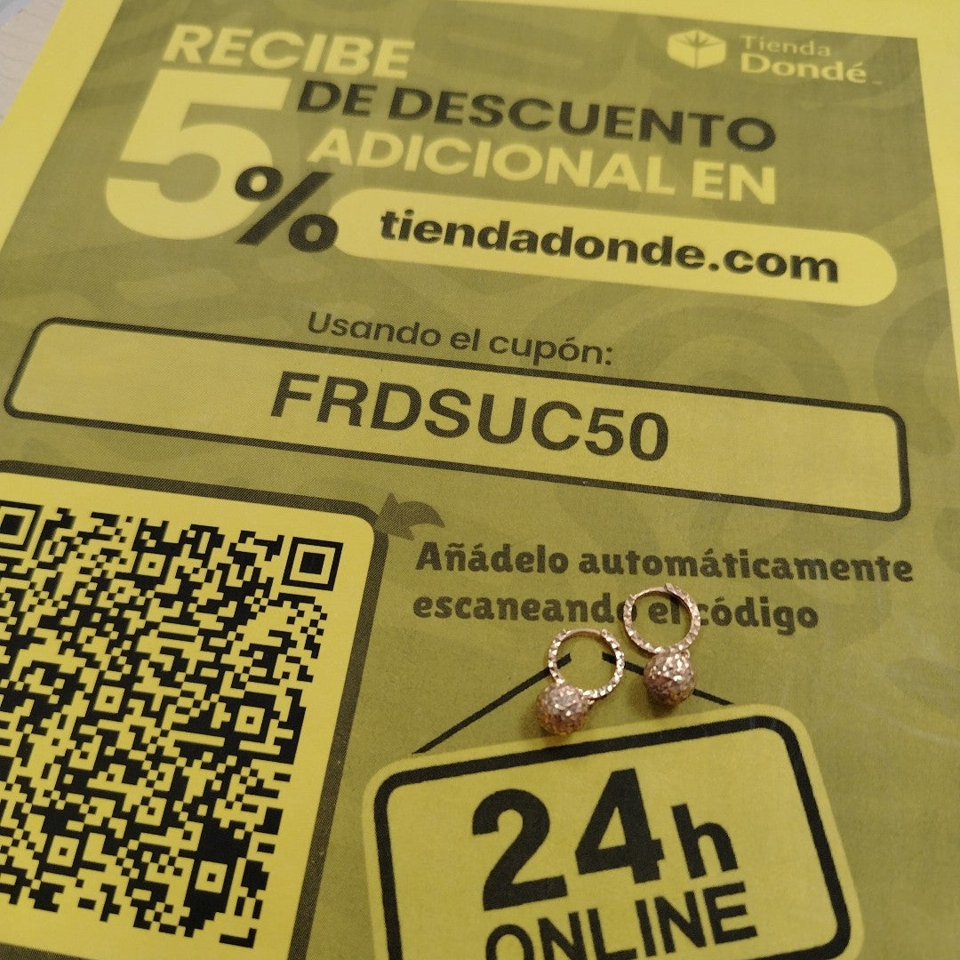 ARRACADAS PAR ORO 14 K 2.3 GRMS (SEMINUEVO)