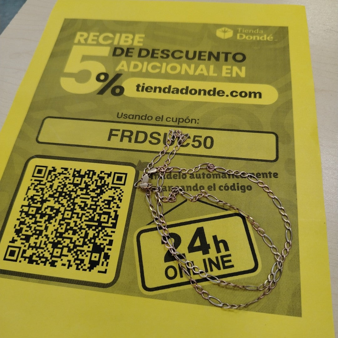 CADENA ORO 14 K 7.7 GRMS (SEMINUEVO)