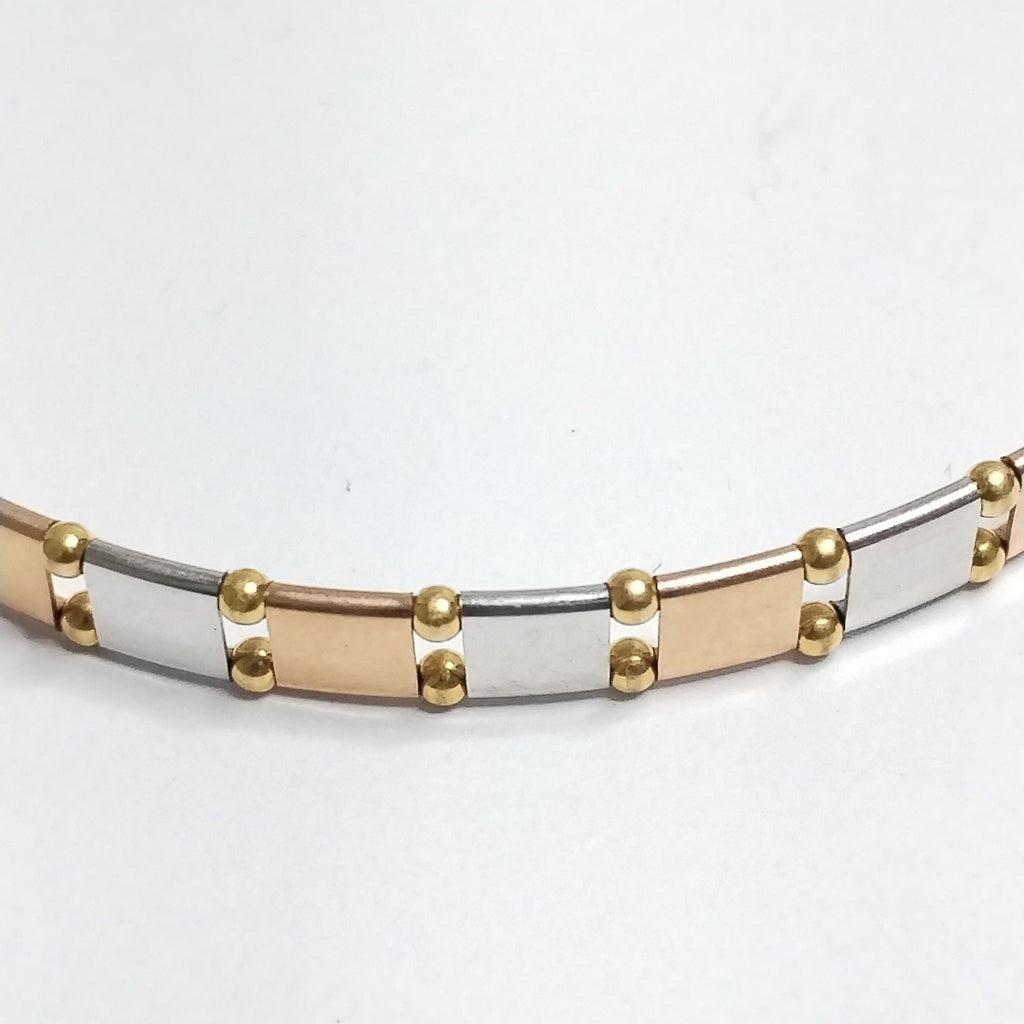 PULSERA RIGIDA ORO, ORO COMBINADO 14 K 8.3 GRMS (SEMINUEVO)