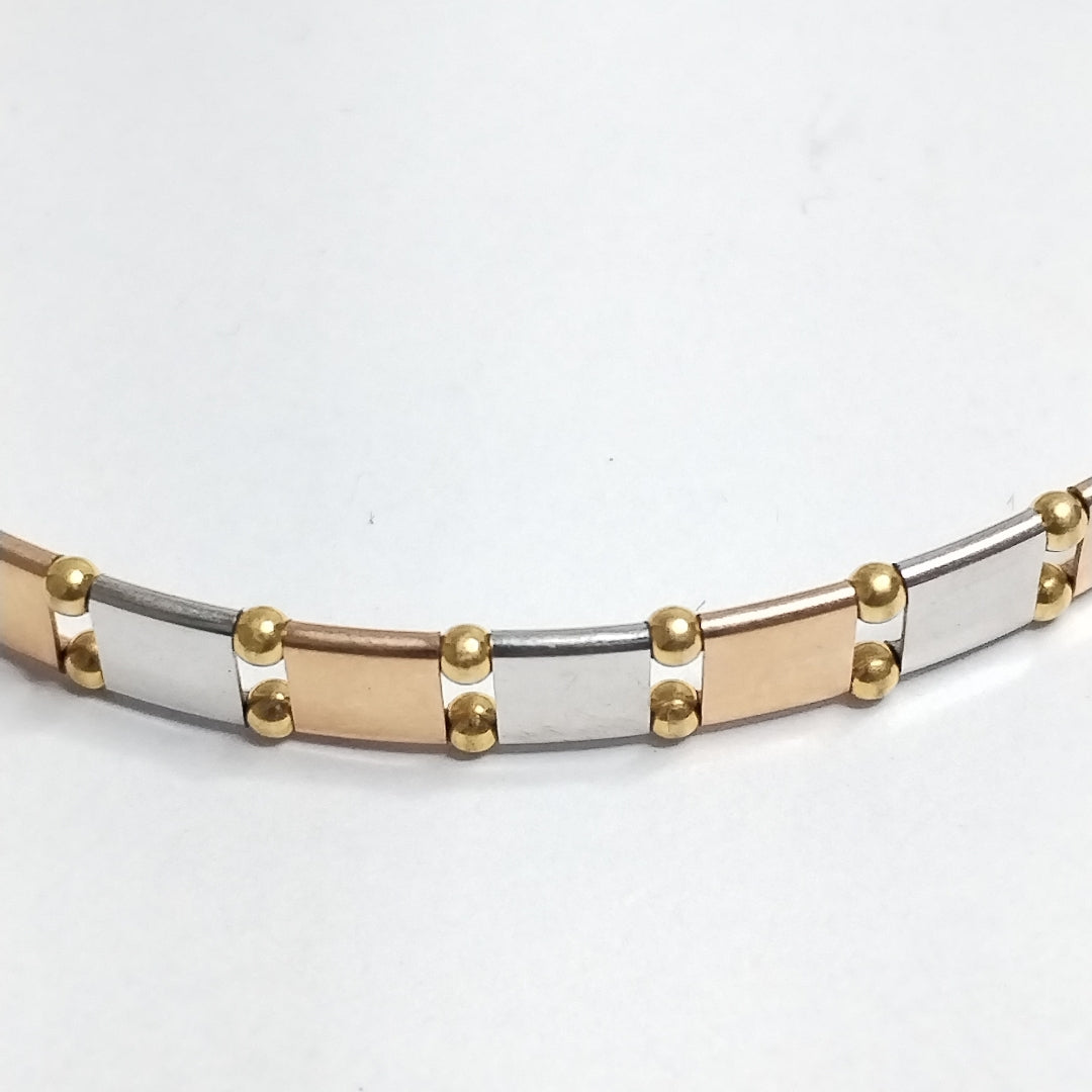 PULSERA RIGIDA ORO, ORO COMBINADO 14 K 8.3 GRMS (SEMINUEVO)