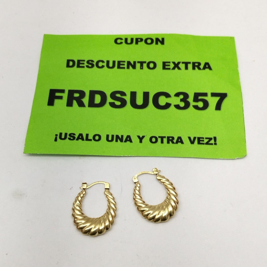 ARETES PAR ORO 14 K 1.8 GRMS (SEMINUEVO)