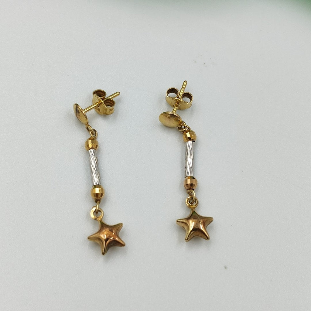 BROQUELES PAR ORO,ORO COMBINADO 10 K 1,90 GRMS (SEMINUEVO)