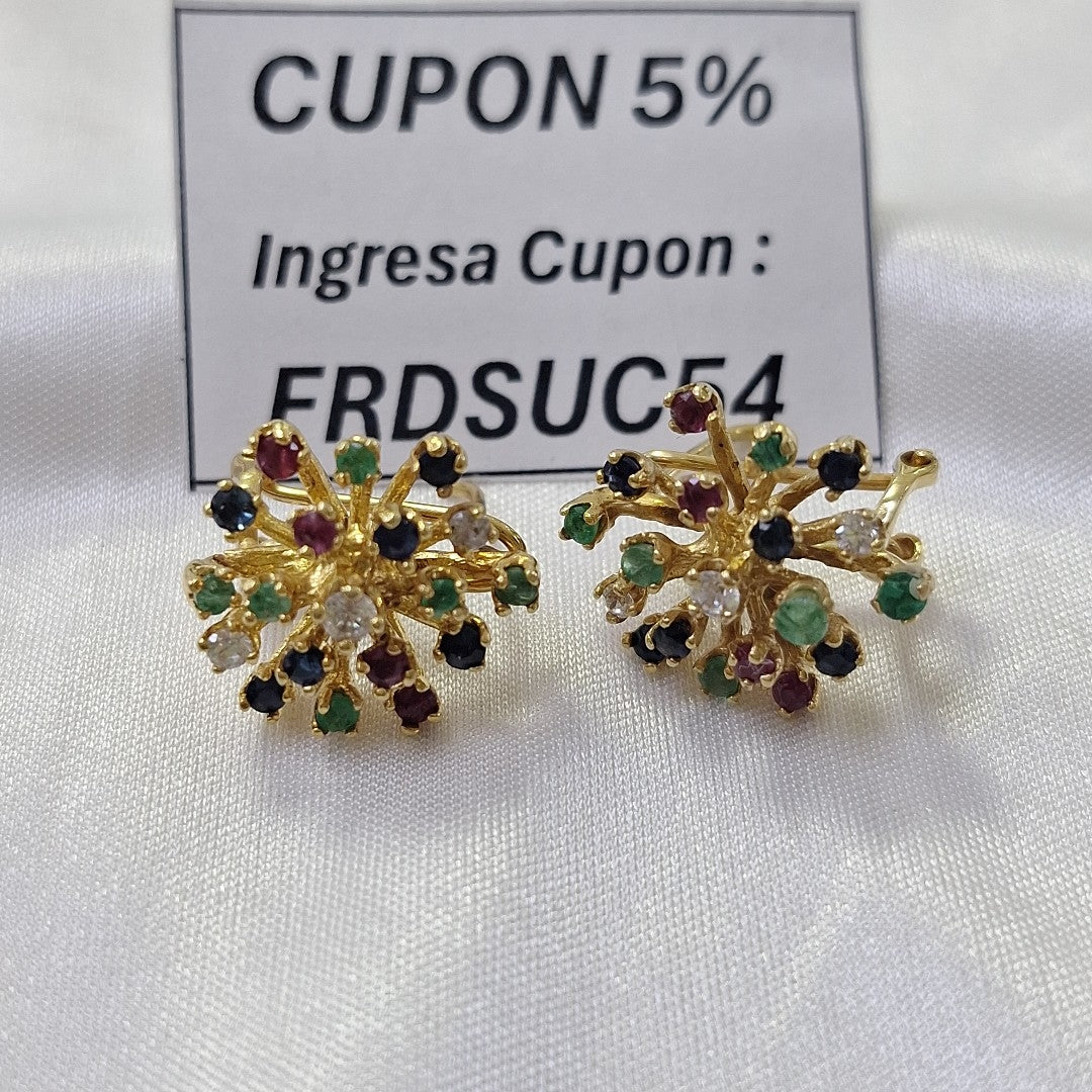 ARETES PAR ORO 14 K 7.5 GRMS (SEMINUEVO)