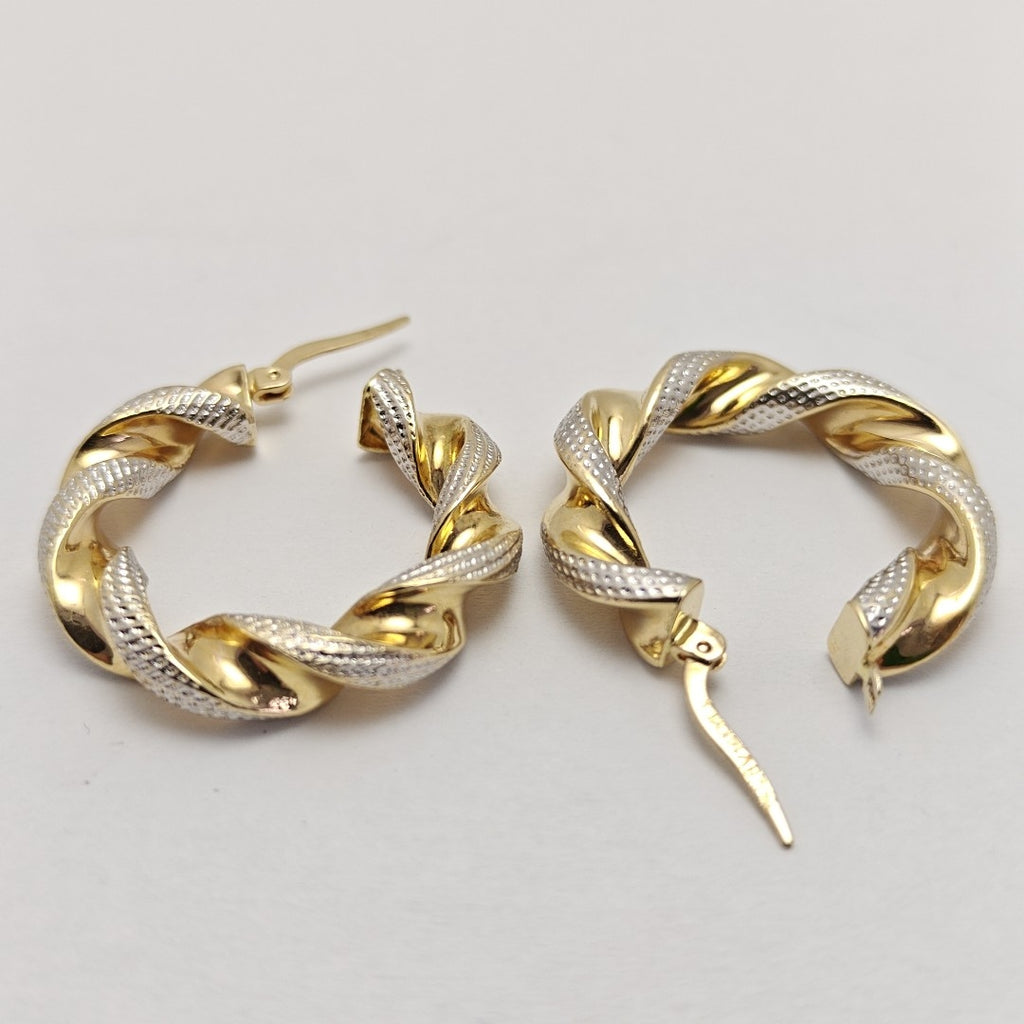 ARRACADAS PAR ORO COMBINADO 14 K 4.4 GRMS (SEMINUEVO)